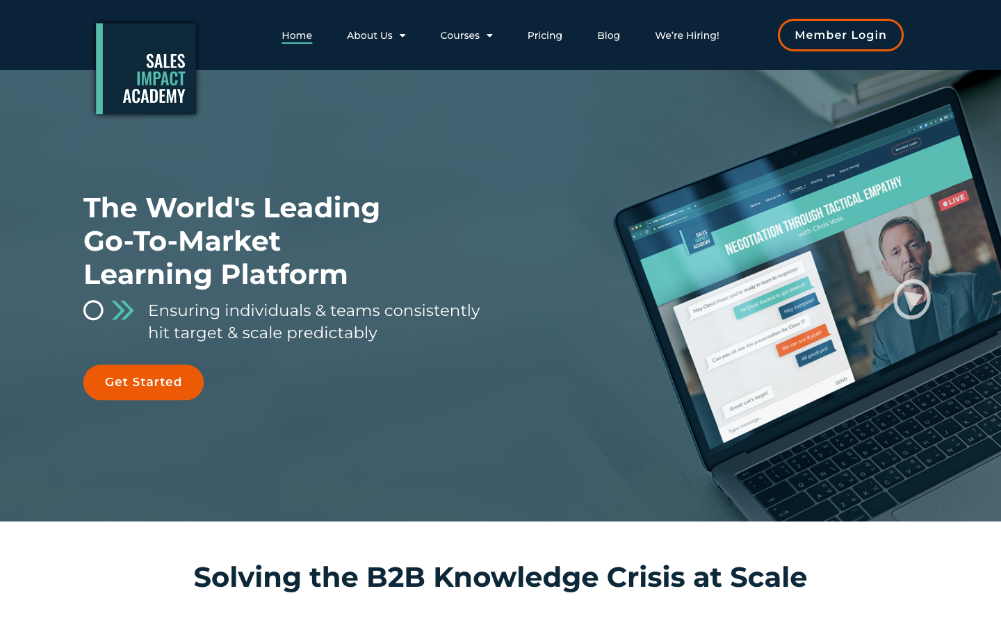 Sales Impact Academy — screenshot